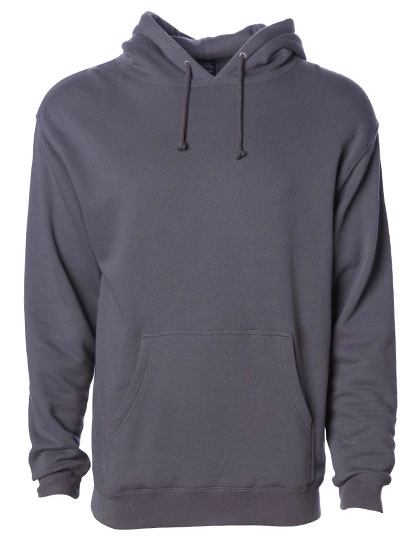 Men´s Heavyweight Hooded Pullover zum Besticken und Bedrucken in der Farbe Charcoal (Solid) mit Ihren Logo, Schriftzug oder Motiv.