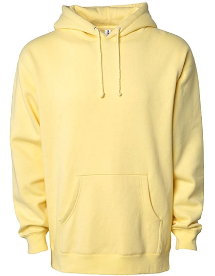 Men´s Heavyweight Hooded Pullover zum Besticken und Bedrucken in der Farbe Light Yellow mit Ihren Logo, Schriftzug oder Motiv.