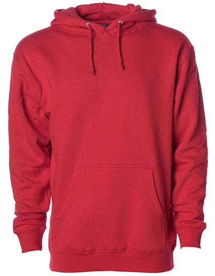 Men´s Heavyweight Hooded Pullover zum Besticken und Bedrucken in der Farbe Red mit Ihren Logo, Schriftzug oder Motiv.