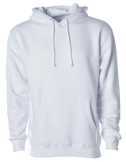 Men´s Heavyweight Hooded Pullover zum Besticken und Bedrucken in der Farbe White mit Ihren Logo, Schriftzug oder Motiv.
