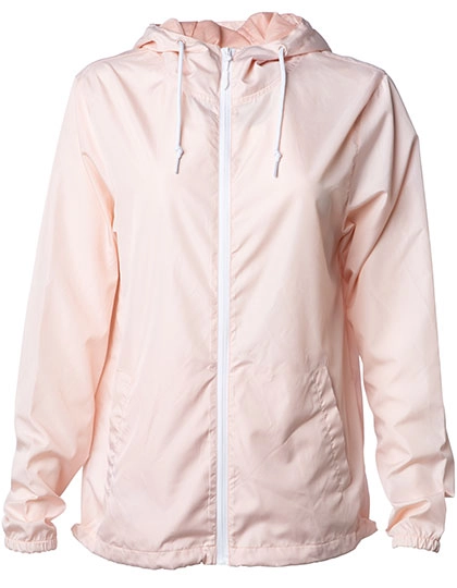 Unisex Lightweight Windbreaker Jacket zum Besticken und Bedrucken in der Farbe Blush-Blush-White mit Ihren Logo, Schriftzug oder Motiv.