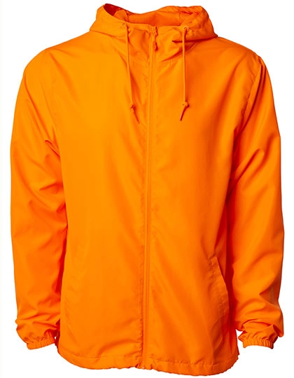 Unisex Lightweight Windbreaker Jacket zum Besticken und Bedrucken in der Farbe Safety Orange-Safety Orange-Safety Orange mit Ihren Logo, Schriftzug oder Motiv.