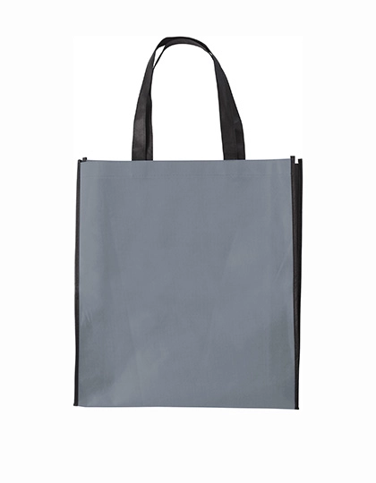 Shopping Bag Zürich zum Besticken und Bedrucken in der Farbe Grey mit Ihren Logo, Schriftzug oder Motiv.
