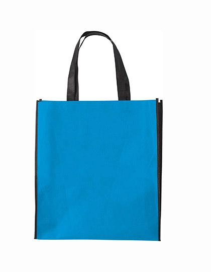 Shopping Bag Zürich zum Besticken und Bedrucken in der Farbe Pale Blue mit Ihren Logo, Schriftzug oder Motiv.