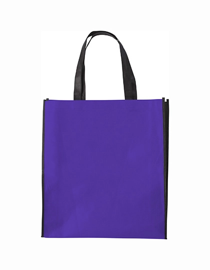Shopping Bag Zürich zum Besticken und Bedrucken in der Farbe Purple mit Ihren Logo, Schriftzug oder Motiv.