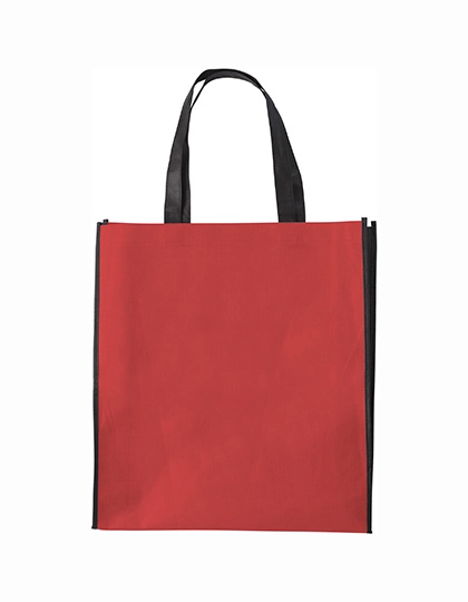 Shopping Bag Zürich zum Besticken und Bedrucken in der Farbe Red mit Ihren Logo, Schriftzug oder Motiv.