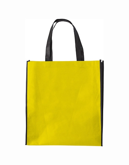 Shopping Bag Zürich zum Besticken und Bedrucken in der Farbe Yellow mit Ihren Logo, Schriftzug oder Motiv.
