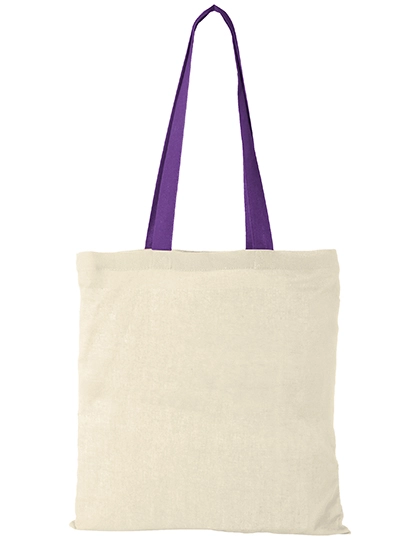 Cotton Bag - Nevada zum Besticken und Bedrucken in der Farbe Natural-Lavender mit Ihren Logo, Schriftzug oder Motiv.