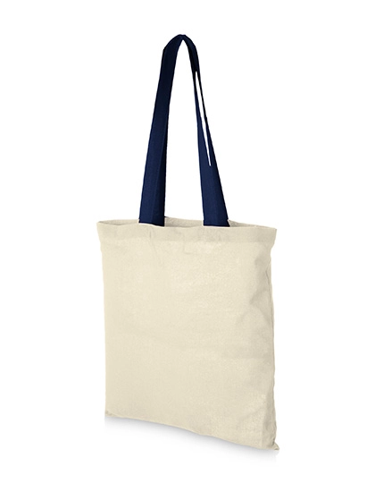 Cotton Bag - Nevada zum Besticken und Bedrucken in der Farbe Natural-Navy mit Ihren Logo, Schriftzug oder Motiv.