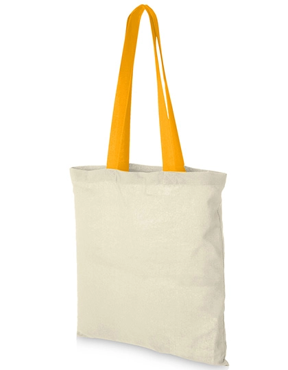 Cotton Bag - Nevada zum Besticken und Bedrucken in der Farbe Natural-Orange mit Ihren Logo, Schriftzug oder Motiv.