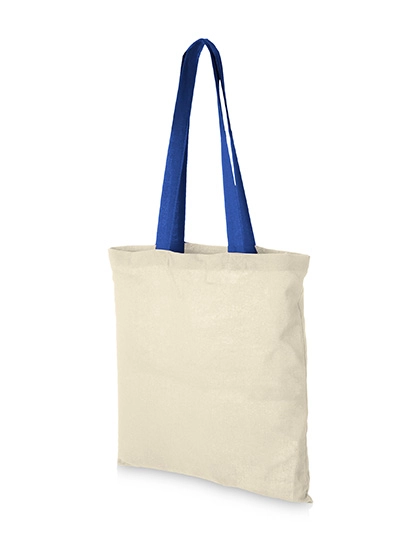 Cotton Bag - Nevada zum Besticken und Bedrucken in der Farbe Natural-Royal Blue mit Ihren Logo, Schriftzug oder Motiv.