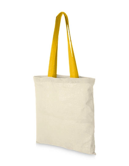 Cotton Bag - Nevada zum Besticken und Bedrucken in der Farbe Natural-Yellow mit Ihren Logo, Schriftzug oder Motiv.