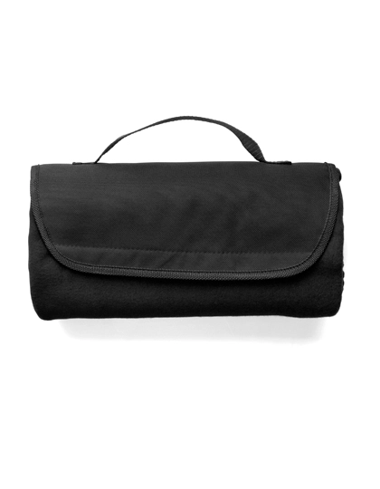 Fleece-Picknickdecke Basic zum Besticken und Bedrucken in der Farbe Black mit Ihren Logo, Schriftzug oder Motiv.