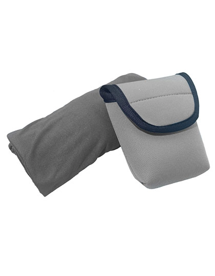 Sport-Handtuch im Beutel zum Besticken und Bedrucken in der Farbe Grey mit Ihren Logo, Schriftzug oder Motiv.