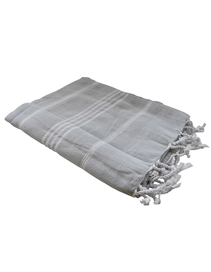 Hamam-Handtuch zum Besticken und Bedrucken in der Farbe Grey mit Ihren Logo, Schriftzug oder Motiv.