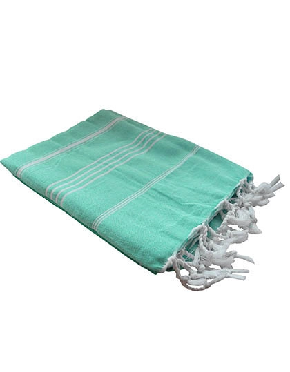 Hamam-Handtuch zum Besticken und Bedrucken in der Farbe Mint Green mit Ihren Logo, Schriftzug oder Motiv.