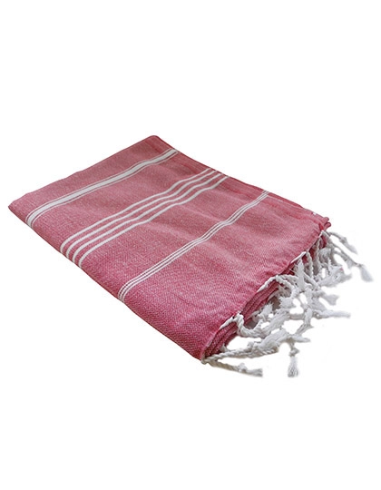Hamam-Handtuch zum Besticken und Bedrucken in der Farbe Red mit Ihren Logo, Schriftzug oder Motiv.