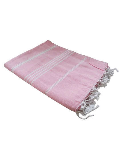 Hamam-Handtuch zum Besticken und Bedrucken in der Farbe Rose mit Ihren Logo, Schriftzug oder Motiv.