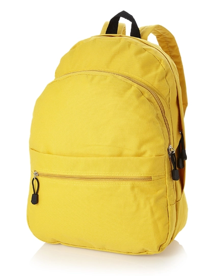 Trend Backpack zum Besticken und Bedrucken in der Farbe Yellow mit Ihren Logo, Schriftzug oder Motiv.
