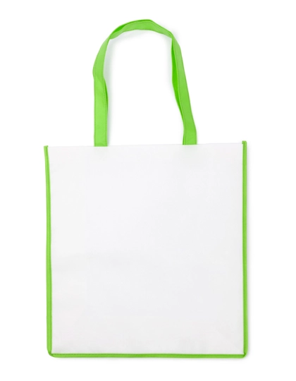 Einkaufstasche Bern zum Besticken und Bedrucken in der Farbe White-Light Green mit Ihren Logo, Schriftzug oder Motiv.