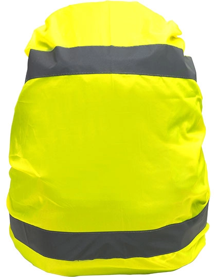 Hi-Vis-Überzug für Rucksack zum Besticken und Bedrucken in der Farbe Yellow mit Ihren Logo, Schriftzug oder Motiv.
