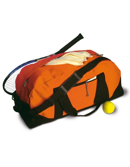 Sporttasche Nottingham zum Besticken und Bedrucken in der Farbe Orange-Black mit Ihren Logo, Schriftzug oder Motiv.