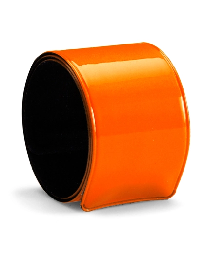 Snap-Armband zum Besticken und Bedrucken in der Farbe Orange mit Ihren Logo, Schriftzug oder Motiv.