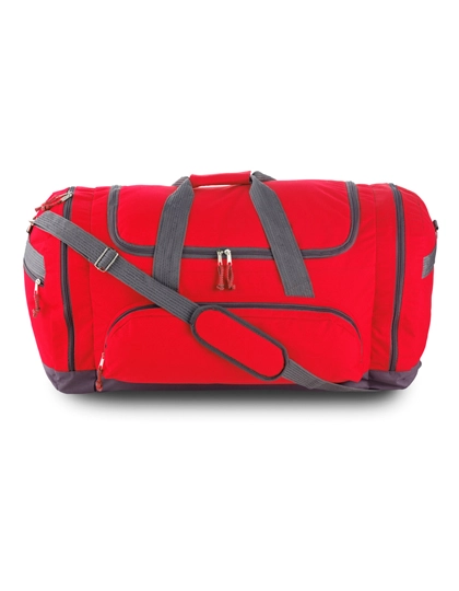 Sport-/Reisetasche Caribbean (Berlin) zum Besticken und Bedrucken in der Farbe Red mit Ihren Logo, Schriftzug oder Motiv.