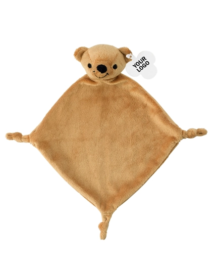 Plüsch-Schnuffeltuch Relax zum Besticken und Bedrucken in der Farbe Teddy mit Ihren Logo, Schriftzug oder Motiv.