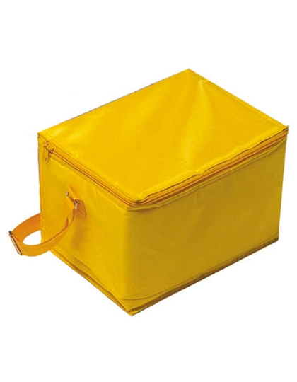 Kühltasche Freeze, groß zum Besticken und Bedrucken in der Farbe Yellow mit Ihren Logo, Schriftzug oder Motiv.