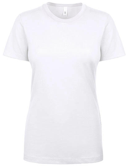 Ladies´ Ideal T-Shirt zum Besticken und Bedrucken in der Farbe White mit Ihren Logo, Schriftzug oder Motiv.