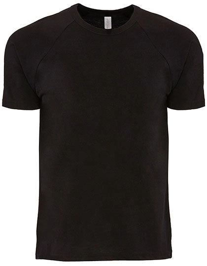 Cotton Raglan T-Shirt zum Besticken und Bedrucken in der Farbe Black-Black mit Ihren Logo, Schriftzug oder Motiv.