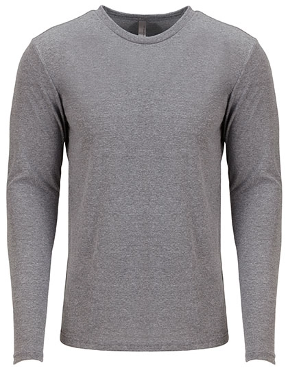 Men´s Long Sleeve Tri-Blend T-Shirt zum Besticken und Bedrucken in der Farbe Premium Heather (Tri-Blend) mit Ihren Logo, Schriftzug oder Motiv.