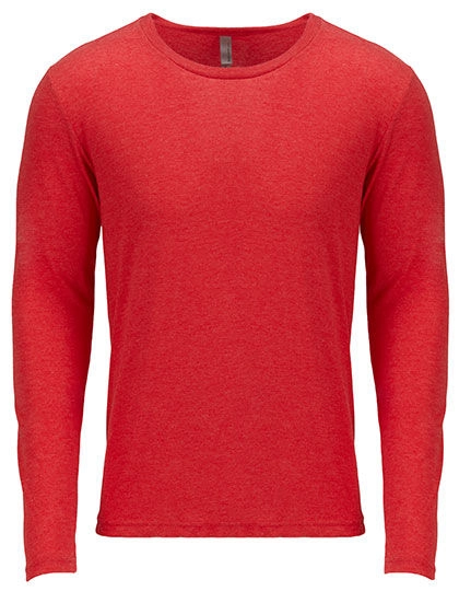 Men´s Long Sleeve Tri-Blend T-Shirt zum Besticken und Bedrucken in der Farbe Vintage Red (Tri-Blend) mit Ihren Logo, Schriftzug oder Motiv.