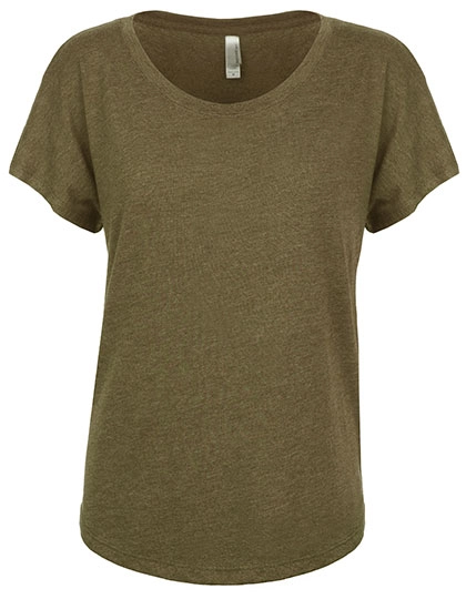 Ladies´ Tri-Blend Dolman T-Shirt zum Besticken und Bedrucken in der Farbe Military Green (Tri-Blend) mit Ihren Logo, Schriftzug oder Motiv.