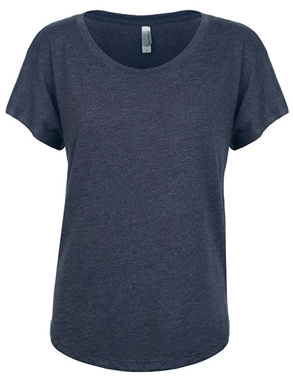 Ladies´ Tri-Blend Dolman T-Shirt zum Besticken und Bedrucken in der Farbe Vintage Navy (Tri-Blend) mit Ihren Logo, Schriftzug oder Motiv.