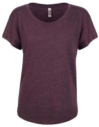 Ladies´ Tri-Blend Dolman T-Shirt zum Besticken und Bedrucken in der Farbe Vintage Purple (Tri-Blend) mit Ihren Logo, Schriftzug oder Motiv.