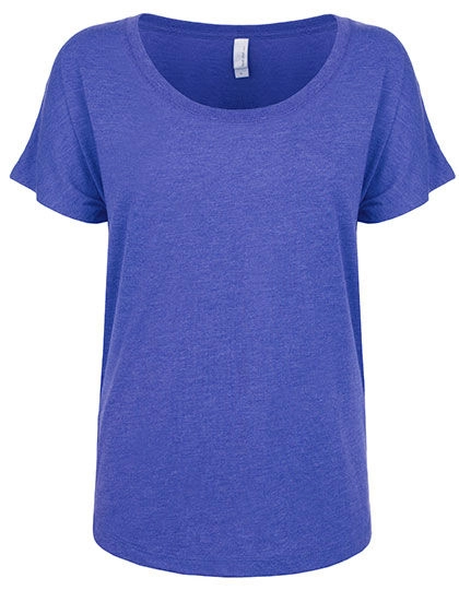 Ladies´ Tri-Blend Dolman T-Shirt zum Besticken und Bedrucken in der Farbe Vintage Royal (Tri-Blend) mit Ihren Logo, Schriftzug oder Motiv.