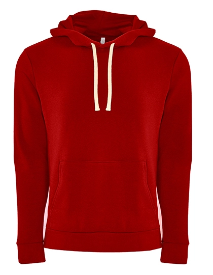 Unisex Fleece Pullover Hoody zum Besticken und Bedrucken in der Farbe Red mit Ihren Logo, Schriftzug oder Motiv.