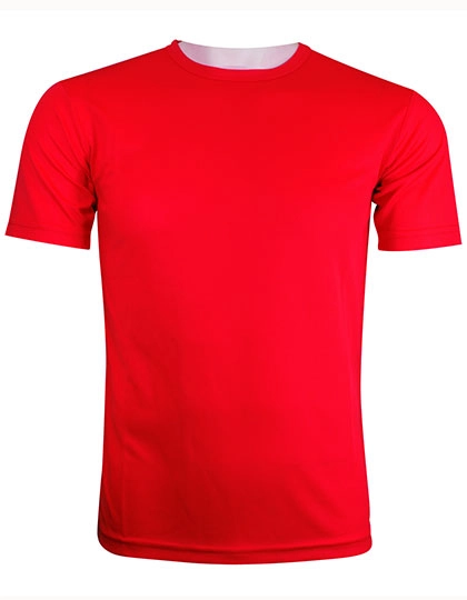 Unisex Funktions-Shirt Basic Recycelt zum Besticken und Bedrucken in der Farbe Red mit Ihren Logo, Schriftzug oder Motiv.