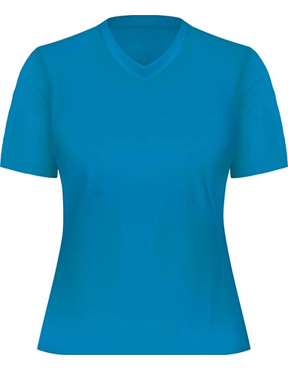 Funktions-Shirt Damen zum Besticken und Bedrucken in der Farbe Malibu Turquoise mit Ihren Logo, Schriftzug oder Motiv.