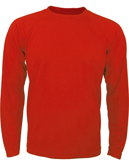Langarm Funktions-Shirt Basic zum Besticken und Bedrucken in der Farbe Red mit Ihren Logo, Schriftzug oder Motiv.