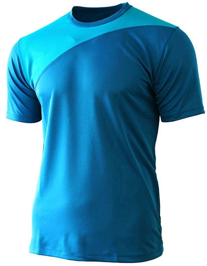 Funktions-Shirt Finish zum Besticken und Bedrucken in der Farbe Mid Blue-Azure mit Ihren Logo, Schriftzug oder Motiv.