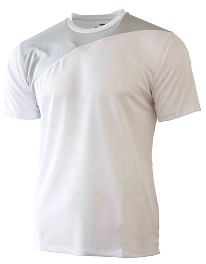 Funktions-Shirt Finish zum Besticken und Bedrucken in der Farbe White-Light Grey mit Ihren Logo, Schriftzug oder Motiv.