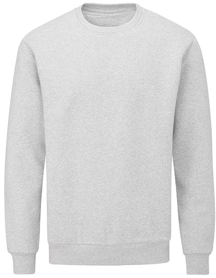 Essential Sweatshirt zum Besticken und Bedrucken in der Farbe Heather Grey mit Ihren Logo, Schriftzug oder Motiv.