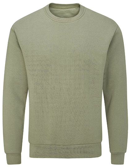 Essential Sweatshirt zum Besticken und Bedrucken in der Farbe Soft Olive mit Ihren Logo, Schriftzug oder Motiv.
