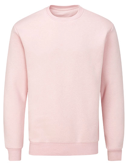 Essential Sweatshirt zum Besticken und Bedrucken in der Farbe Soft Pink mit Ihren Logo, Schriftzug oder Motiv.