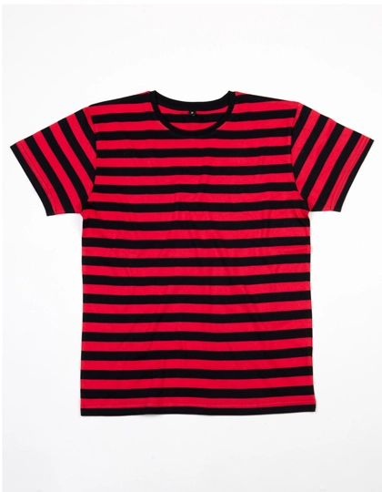 Men´s Stripy T zum Besticken und Bedrucken in der Farbe Black-Red mit Ihren Logo, Schriftzug oder Motiv.