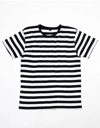 Men´s Stripy T zum Besticken und Bedrucken in der Farbe Black-White mit Ihren Logo, Schriftzug oder Motiv.