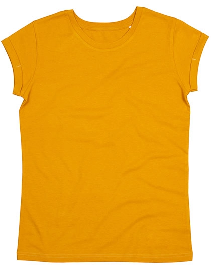 Women´s Roll Sleeve T zum Besticken und Bedrucken in der Farbe Mustard mit Ihren Logo, Schriftzug oder Motiv.